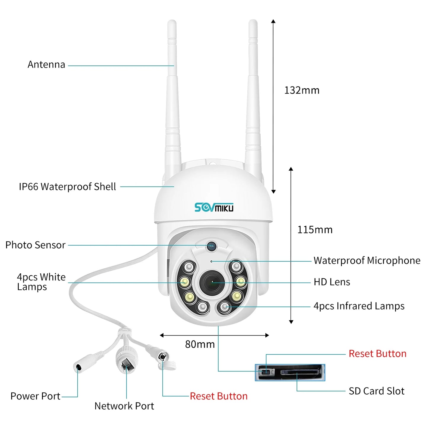 5MP Outdoor Wireless Security Camera, 360° View Pan Tilt 5X Digital Zoom,Motion Detection,Light Alarm,Full Color Night Vision,Two Way Audio