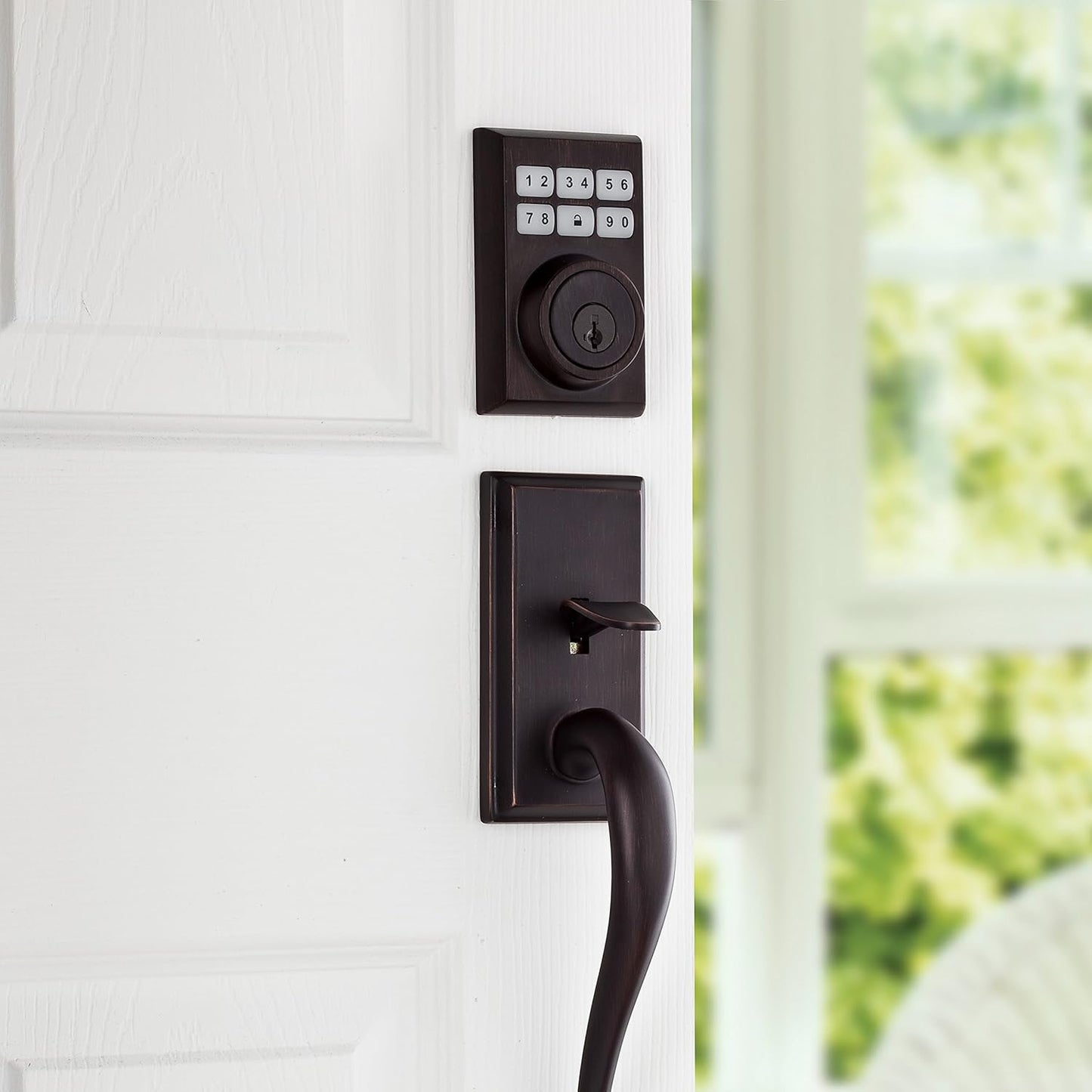 99100-083 Smartcode Electronic Deadbolt Featuring Smartkey Re-Key Security and Z-Wave Technology, Venetian Bronze