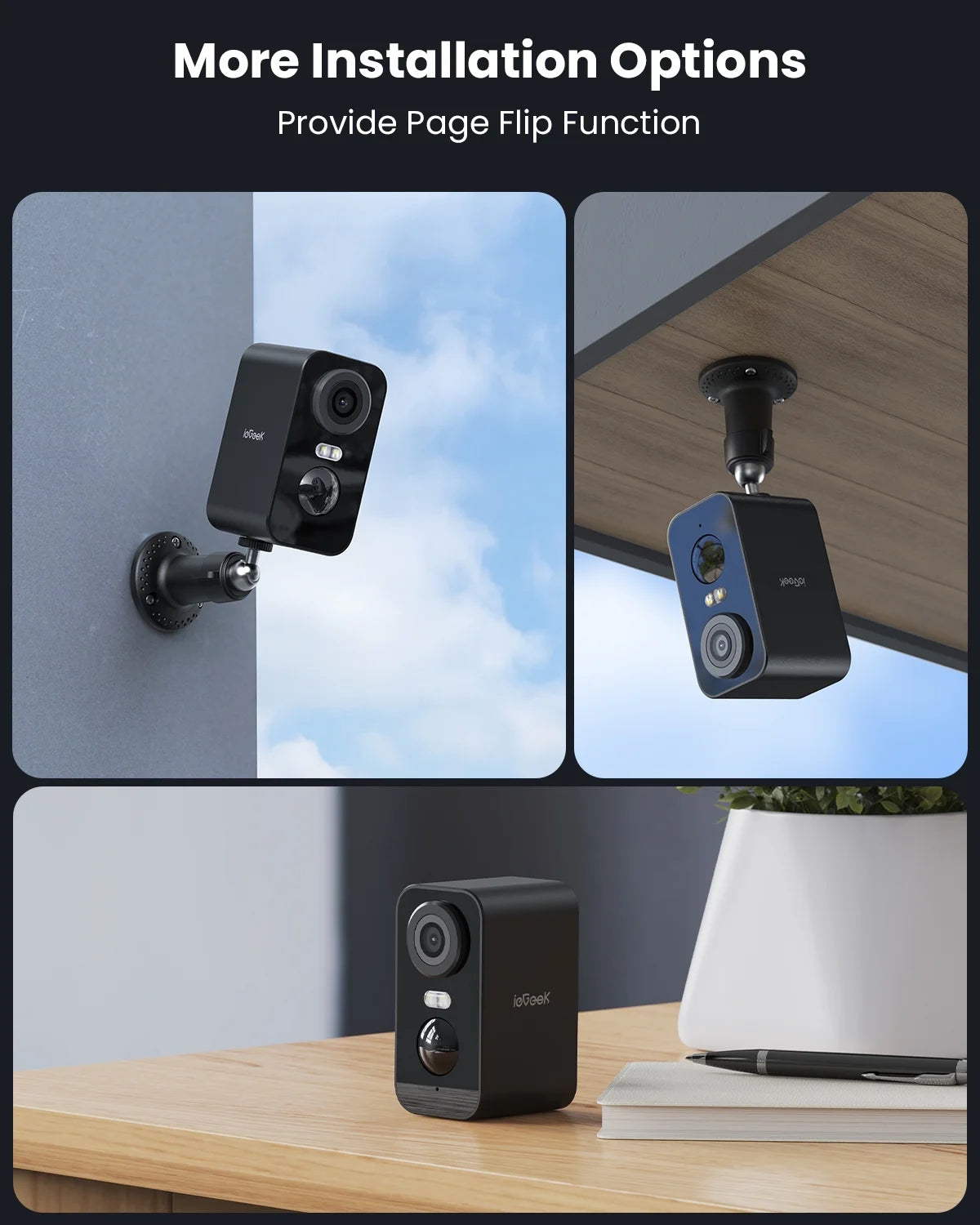 Solar Security Camera Wireless Wifi Outdoor, 5MP Color Night Vision, PIR Motion Camera for Home Security System, Wireless Surveillance Camera with 2 Way Audio, Works with Alexa