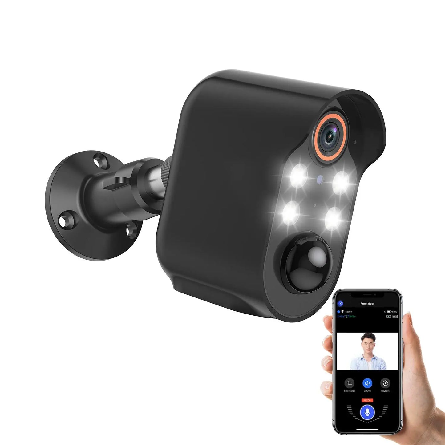 Wireless Smart Human Detection Security Camera for Father'S Day Gift, 1 Box HD 1080P Home Security Camera, Two-Way Talk & Night Vision Security Camera