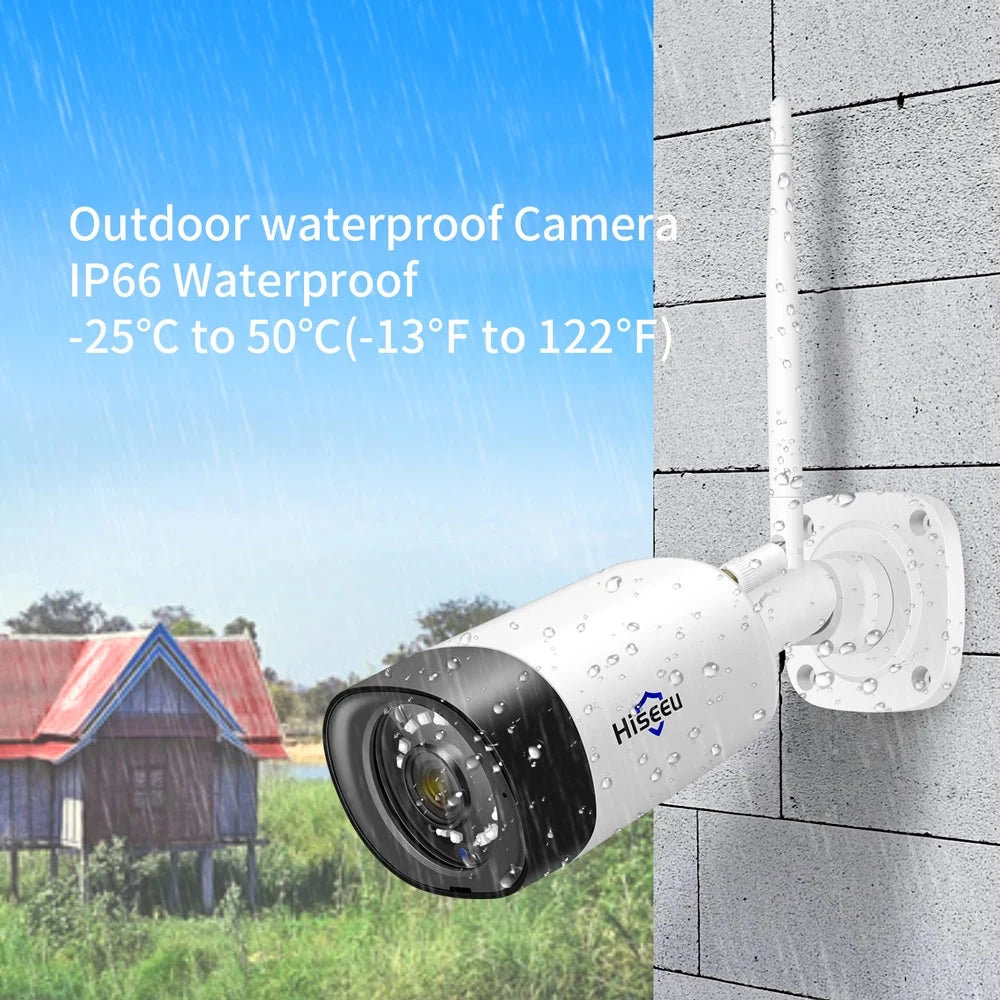 5MP Wireless Security Camera Wifi with Two-Way Audio,Motion Detect,Remote View,Ip66 Waterproof,Ir Night Vision,Outdoor Security Camera for Home Security