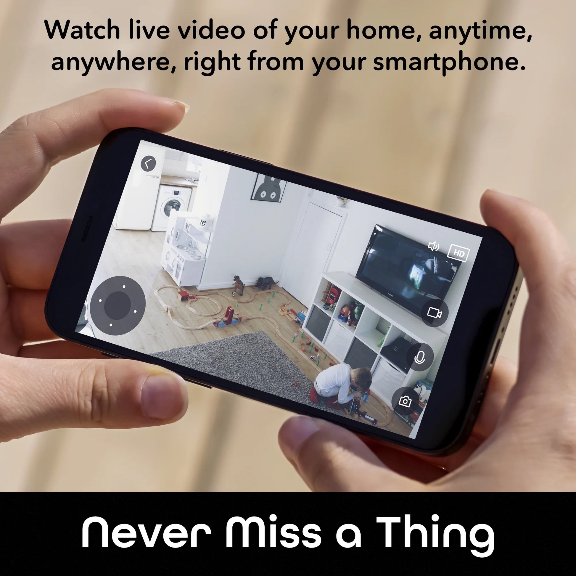 Look Smart Indoor Security Camera | 1080P HD with Night Vision, Motion Detection, 2-Way Audio | Compatible with Alexa & Google Home | 2 Pack