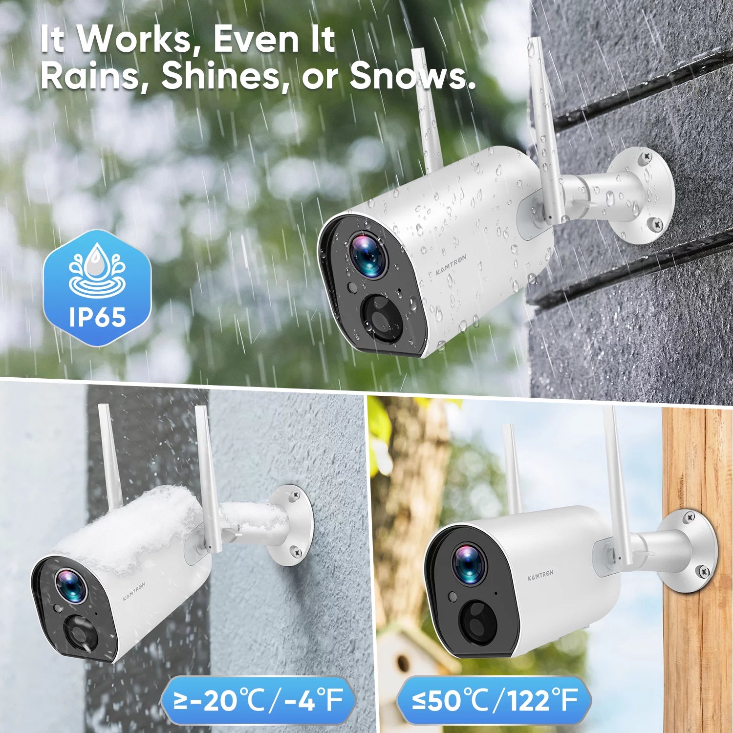 Wireless Outdoor Security Camera,  Rechargeable Battery Powered Home Security Camera, 1080P Wifi IP Camera with PIR Motion Detection,Night Vision,2-Way Audio and Waterproof,Cloud/Sd Storage