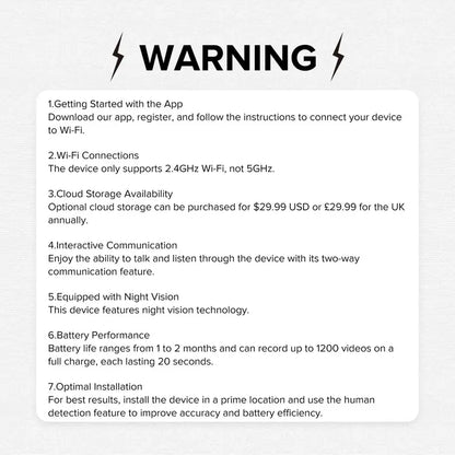2.4G Wifi Security Camera, Wireless Outdoor Security Camera with AI Human Detection, PIR Motion Detect, Night Vision, Rechargeable Battery Camera for Home Security