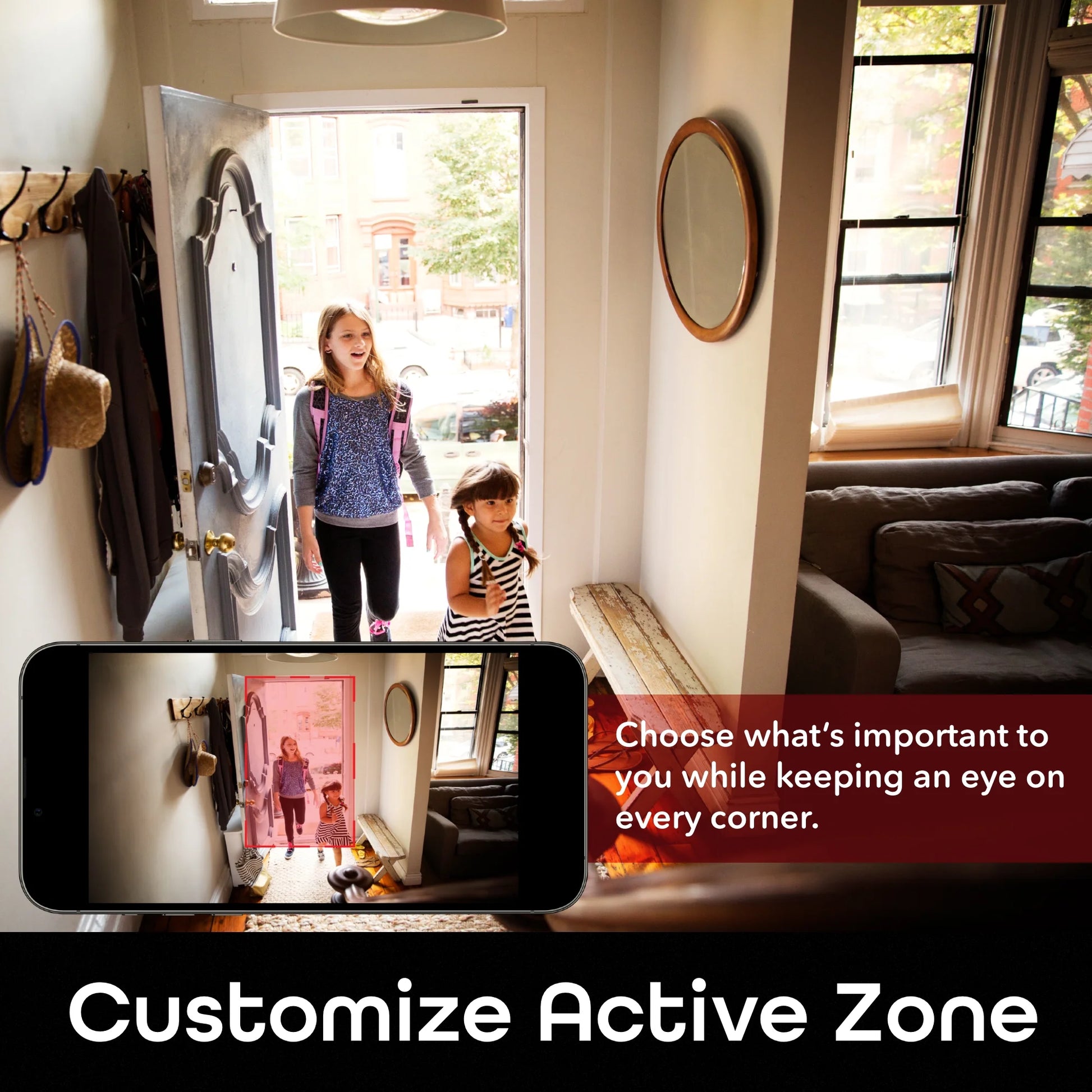 Look Smart Indoor Security Camera | 1080P HD with Night Vision, Motion Detection, 2-Way Audio | Compatible with Alexa & Google Home | Black