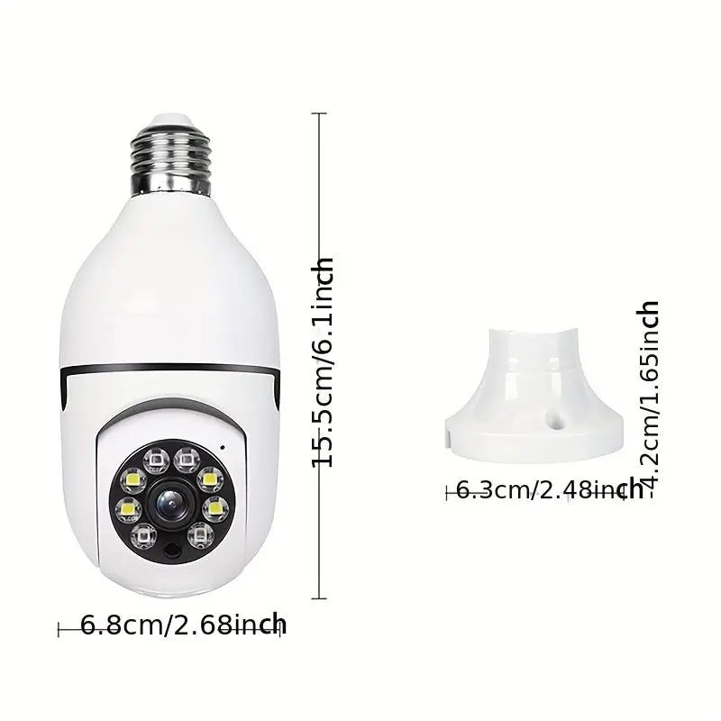Wireless Wifi Light Bulb Home Security Cameras, 1 Box E27 Light Bulb Home Camera Security, 1080P Cameras Security Monitor, 360° Camera Security, Security Cam, Summer Essentials