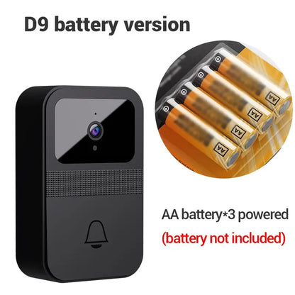 Smart Ring Doorbell Camera, 1 Count 2.4G Wifi Video Ring Doorbell Camera with Night Vision, USB Rechargeable/Batteries Required Security Security System for Home