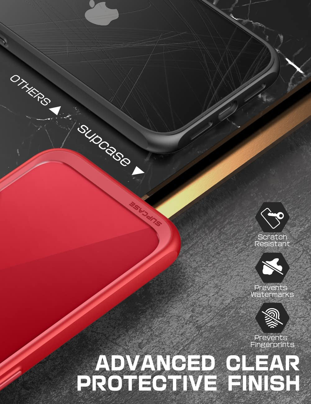 Unicorn Beetle Style Series Case for Iphone 13 (2021 Release) 6.1 Inch, Premium Hybrid Protective Clear Case (Red)