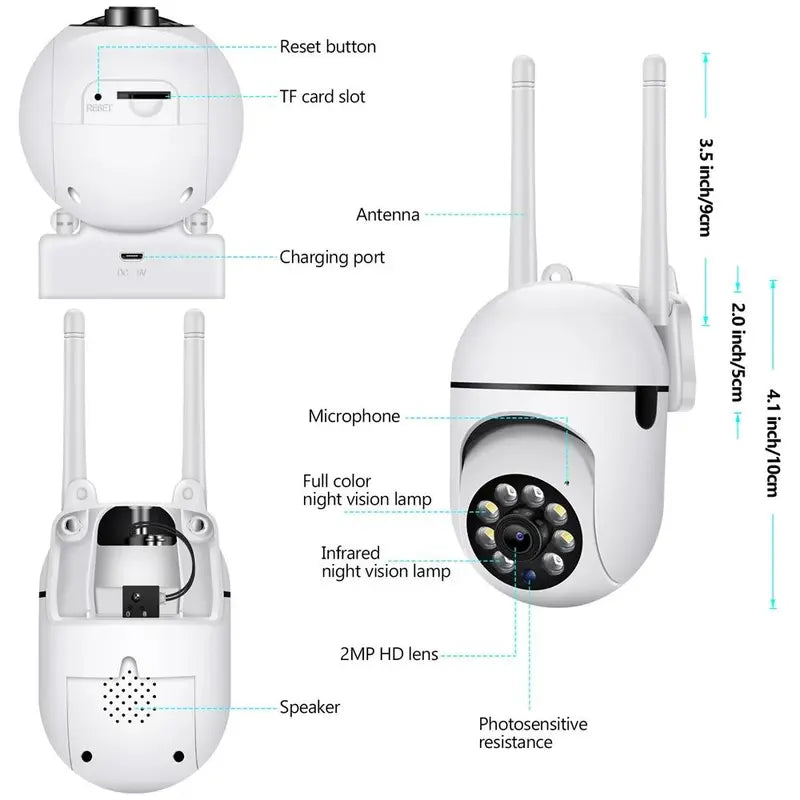 Wireless Light Bulb Camera Security for Summer, HD 3MP Motion Sensor Home Security Camera, 2-Way Audio & Night Vision Wireless Security Camera, Mini Camera for Indoor & Outdoor Use, Home Security Cameras & Systems, Electronics Cameras & Photography