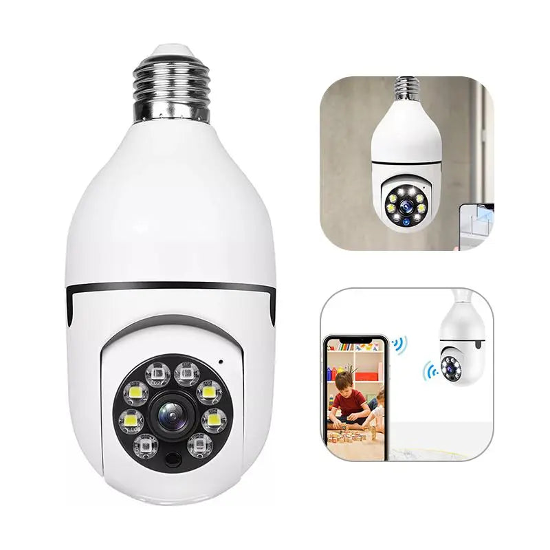 Wireless Wifi Light Bulb Home Security Cameras, 1 Box E27 Light Bulb Home Camera Security, 1080P Cameras Security Monitor, 360° Camera Security, Security Cam, Summer Essentials