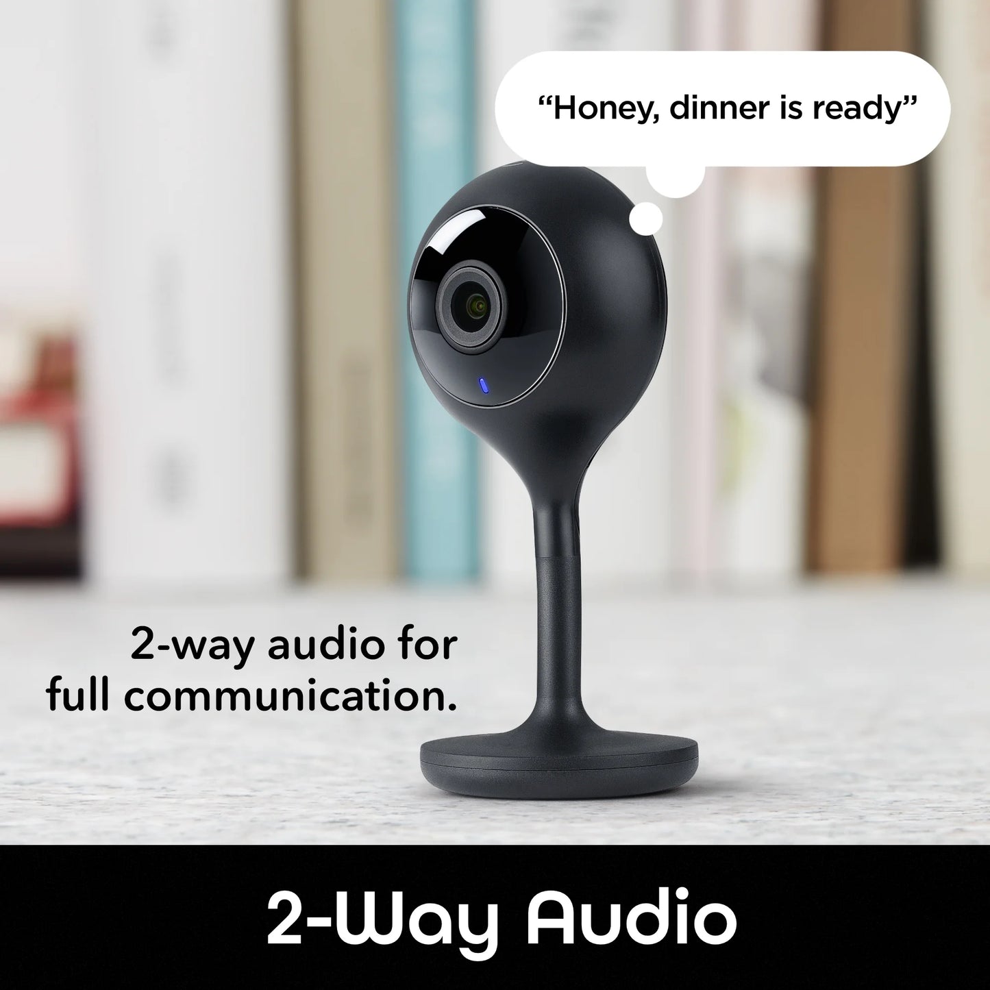 Look Smart Indoor Security Camera | 1080P HD with Night Vision, Motion Detection, 2-Way Audio | Compatible with Alexa & Google Home | 2 Pack