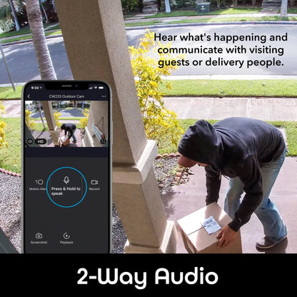 Hawk 3 HD 1080P Outdoor Security Camera, IP66 Weatherproof, Night Vision and Motion Detection