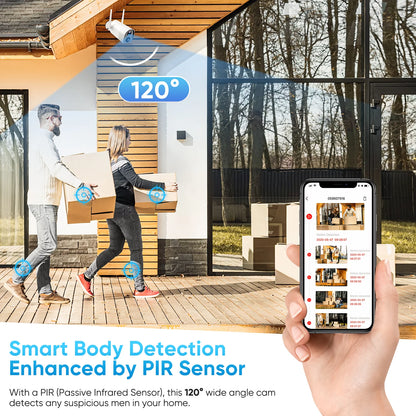 Wireless Outdoor Security Camera,  Rechargeable Battery Powered Home Security Camera, 1080P Wifi IP Camera with PIR Motion Detection,Night Vision,2-Way Audio and Waterproof,Cloud/Sd Storage